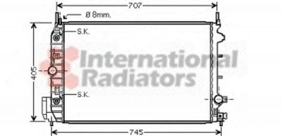 VAN WEZEL 37002388 -  Радиатор, охлаждение двигателя